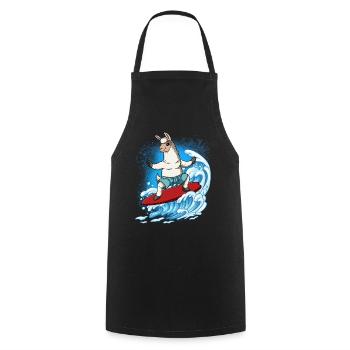 Surfeurs de vagues Surfeurs Surfeurs - Tablier de cuisine - noir - Devant - AI Model Male 185 dark (185cm)