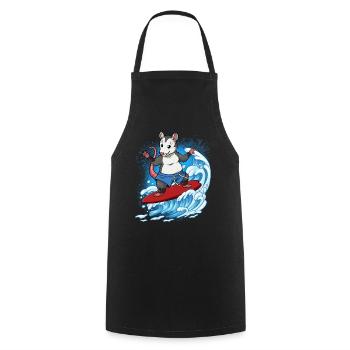 Surfeurs de vagues Surfeurs Surfeurs - Tablier de cuisine - noir - Devant - AI Model Male 185 dark (185cm)