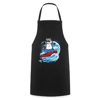 Surfeurs de vagues Surfeurs Surfeurs - Tablier de cuisine - noir - Devant - AI Model Male 185 dark (185cm)