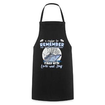 Cruise Couple Sea Voyage Cruise Ship - Cooking Apron - black - Front - AI Model Male 185 dark (185cm)
