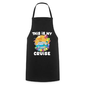 Cruise Birthday Sea Voyage - Cooking Apron - black - Front - AI Model Male 185 dark (185cm)