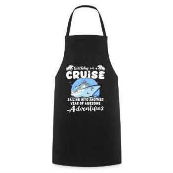 Cruise Birthday Birthday Cruise - Cooking Apron - black - Front - AI Model Male 185 dark (185cm)