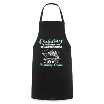 Cruise Birthday Sea Voyage - Cooking Apron - black - Front - AI Model Male 185 dark (185cm)