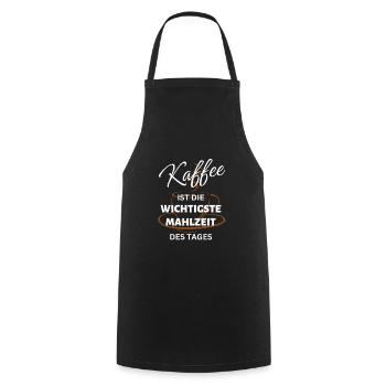 Kaffee ist die wichtigste Mahlzeit des Tages-Funny - Kochschürze - Schwarz - Vorne - AI Model Male 185 dark (185cm)