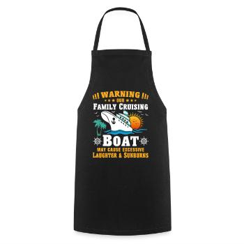 Croisière familiale - Tablier de cuisine - noir - Devant - AI Model Male 185 dark (185cm)