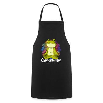 Yoga Ohmmm Namaste - Cooking Apron - black - Front - AI Model Male 185 dark (185cm)