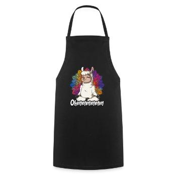 Yoga Ohmmm Namaste - Cooking Apron - black - Front - AI Model Male 185 dark (185cm)