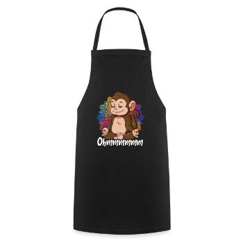 Yoga Ohmmm Namaste - Cooking Apron - black - Front - AI Model Male 185 dark (185cm)