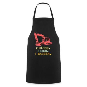 Bagger Baggerfahrer - Kochschürze - Schwarz - Vorne - AI Model Male 185 dark (185cm)
