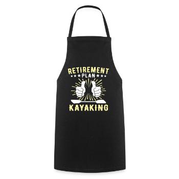 Kayaking Rentner Kayakfahrer - Kochschürze - Schwarz - Vorne - AI Model Male 185 dark (185cm)