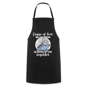 Cruising together - Cooking Apron - black - Front - AI Model Male 185 dark (185cm)