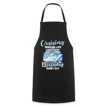 Cruise Birthday Birthday Cruise - Cooking Apron - black - Front - AI Model Male 185 dark (185cm)