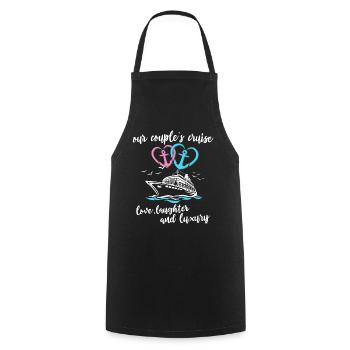 Cruise Couple - Cooking Apron - black - Front - AI Model Male 185 dark (185cm)