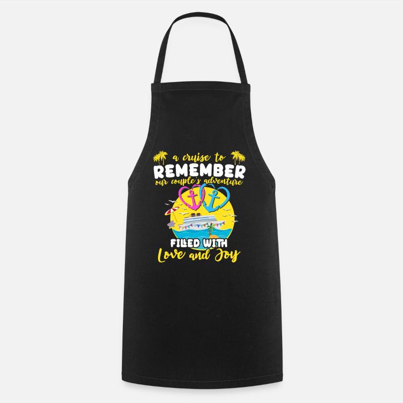 Cruise Couple - Cooking Apron - black