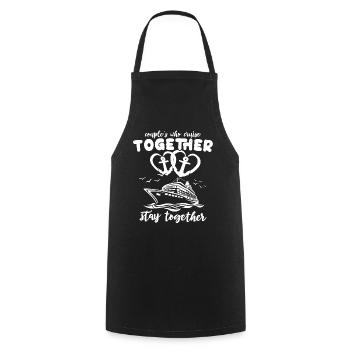 Cruise Ship Couple Cruise - Cooking Apron - black - Front - AI Model Male 185 dark (185cm)