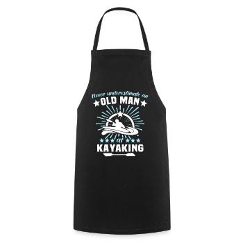 Kayaking Mann Unterschätze Kayakfahrer - Kochschürze - Schwarz - Vorne - AI Model Male 185 dark (185cm)