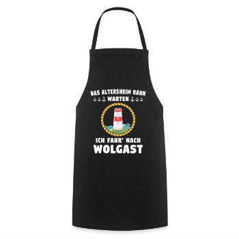 Wolgast Sprüche Wolgaster Spruch - Kochschürze - Schwarz - Vorne - AI Model Male 185 dark (185cm)