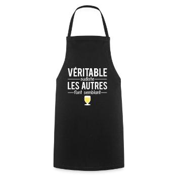 Véritable sudiste les autres font semblant pastis - Tablier de cuisine - noir - Devant - AI Model Male 185 dark (185cm)