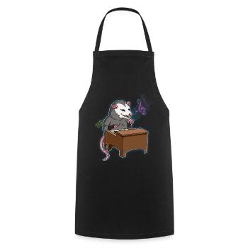Pianiste Opossum - Tablier de cuisine - noir - Devant - AI Model Male 185 dark (185cm)
