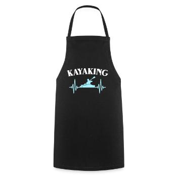 Kayak ECG - Tablier de cuisine - noir - Devant - AI Model Male 185 dark (185cm)