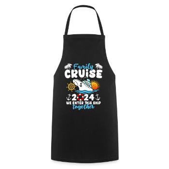 Croisière 2024 Navire de croisière - Tablier de cuisine - noir - Devant - AI Model Male 185 dark (185cm)