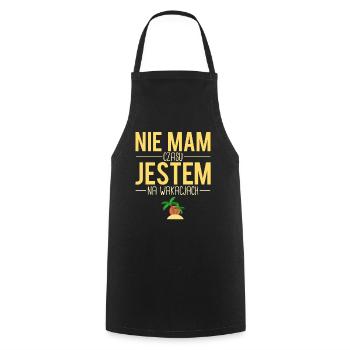Nie mam czasu jestem na wakacjach polonais humour - Tablier de cuisine - noir - Devant - AI Model Male 185 dark (185cm)