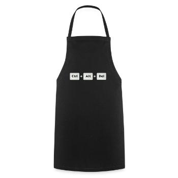 Ctrl Alt Del Informatique Ordinateur Geek Humour - Tablier de cuisine - noir - Devant - AI Model Male 185 dark (185cm)