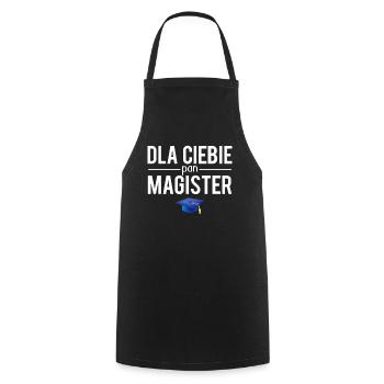 Dla ciebie pan magister polonais humour - Tablier de cuisine - noir - Devant - AI Model Male 185 dark (185cm)