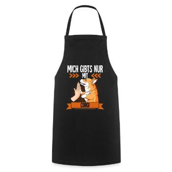 Mich Gibts Nur Mit Corgi - Kochschürze - Schwarz - Vorne - AI Model Male 185 dark (185cm)