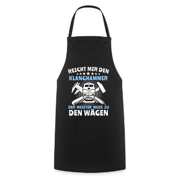 Wagenmeister Sprüche Zugtechniker - Kochschürze - Schwarz - Vorne - AI Model Male 185 dark (185cm)