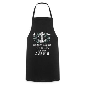 Aurich Sprüche Auricher - Kochschürze - Schwarz - Vorne - AI Model Male 185 dark (185cm)