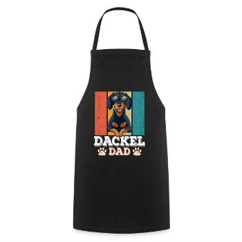Dackel Dad - Kochschürze - Schwarz - Vorne - AI Model Male 185 dark (185cm)