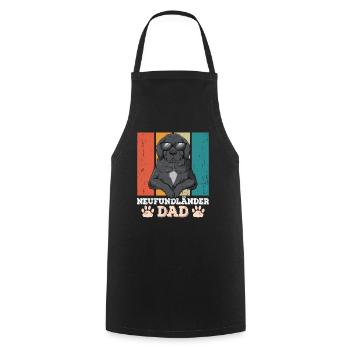 Papa Terre-Neuve - Tablier de cuisine - noir - Devant - AI Model Male 185 dark (185cm)