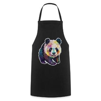 BABY PANDA AQUARELL - Kochschürze - Schwarz - Vorne - AI Model Male 185 dark (185cm)