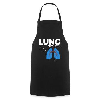 Respiratory Therapist Lung Breathing - Cooking Apron - black - Front - AI Model Male 185 dark (185cm)