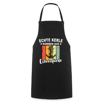 Eckernförde Sprüche - Kochschürze - Schwarz - Vorne - AI Model Male 185 dark (185cm)