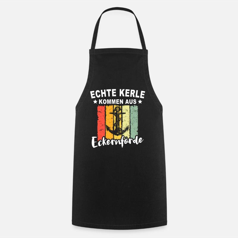 Eckernförde Sprüche - Kochschürze - Schwarz