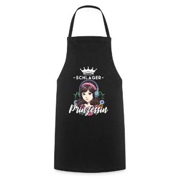 Schlager Prinzessin - Kochschürze - Schwarz - Vorne - AI Model Male 185 dark (185cm)