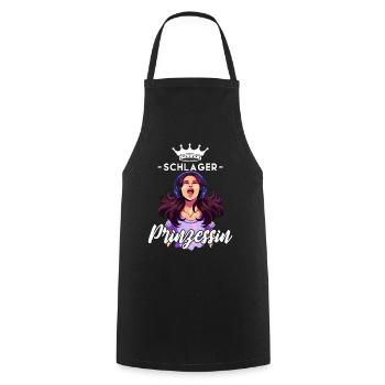 Schlager Prinzessin - Kochschürze - Schwarz - Vorne - AI Model Male 185 dark (185cm)