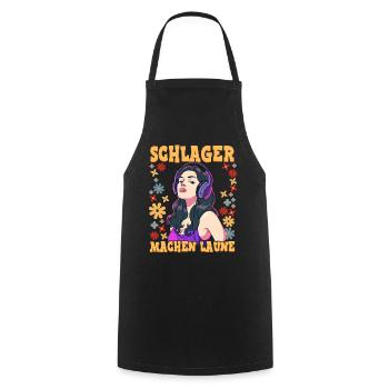 Schlager - Kochschürze - Schwarz - Vorne - AI Model Male 185 dark (185cm)
