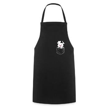 cow cows farmer farmer calf calves cattle - Cooking Apron - black - Front - AI Model Male 185 dark (185cm)
