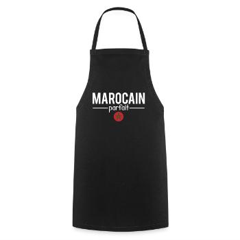 Marocain parfait papa marocain humour - Tablier de cuisine - noir - Devant - AI Model Male 185 dark (185cm)