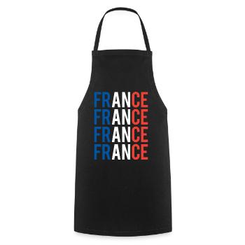 Idée cadeau français fier fierté française - Tablier de cuisine - noir - Devant - AI Model Male 185 dark (185cm)