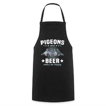 Pigeon Beer - Cooking Apron - black - Front - AI Model Male 185 dark (185cm)