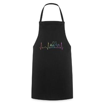 Chaton chaton Chat Animal Chats - Tablier de cuisine - noir - Devant - AI Model Male 185 dark (185cm)