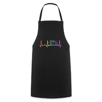 Camping Caravan Camper Motorhome - Cooking Apron - black - Front - AI Model Male 185 dark (185cm)