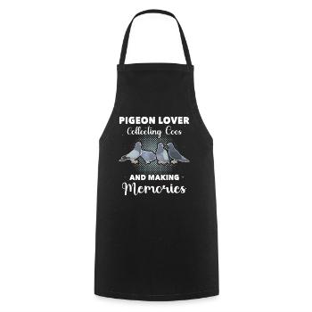 Pigeon pigeon fanciers - Cooking Apron - black - Front - AI Model Male 185 dark (185cm)