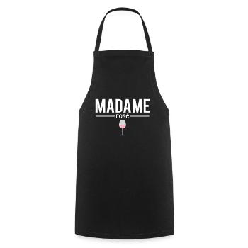 Madame rosé blague vin humour - Tablier de cuisine - noir - Devant - AI Model Male 185 dark (185cm)