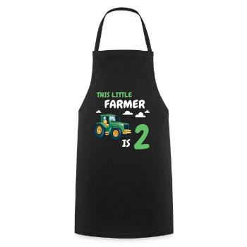 Cadeau 2 ans anniversaire garçon ou fille - Tablier de cuisine - noir - Devant - AI Model Male 185 dark (185cm)