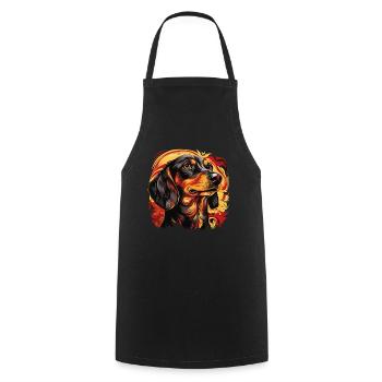 Hunde Spruch Dachshund Design für Hundeliebhaber - Kochschürze - Schwarz - Vorne - AI Model Male 185 dark (185cm)